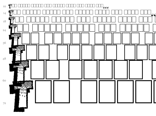 Famous Oldies font waterfall